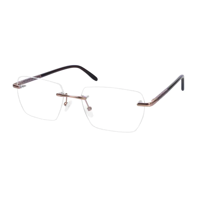 Rectangle Rose Gold Eyeglasses