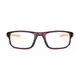 Rectangle Black/Orange Sport Eyeglasses