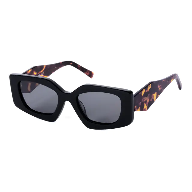 Geometric Black/Tortoiseshell Sunglasses