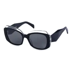 Geometric Black/Clear Sunglasses