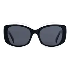 Geometric Black/Clear Sunglasses