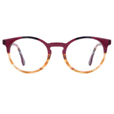 Oval Purple/Tortoiseshell Eyeglasses