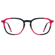 Rectangle Red/Black Eyeglasses