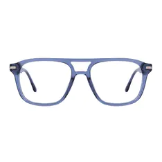 Aviator Transparent Blue Eyeglasses