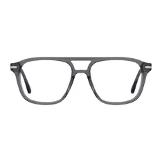 Aviator Transparent Gray Eyeglasses
