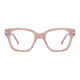Square Transparent Amber Eyeglasses