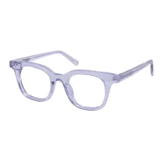 Square Transparent Purple Eyeglasses