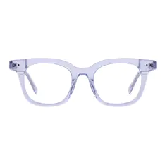 Square Transparent Purple Eyeglasses