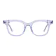 Square Transparent Purple Eyeglasses