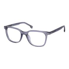 Rectangle Transparent Gray Eyeglasses