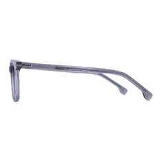 Rectangle Transparent Gray Eyeglasses