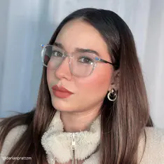 Square Transparent Gray Eyeglasses