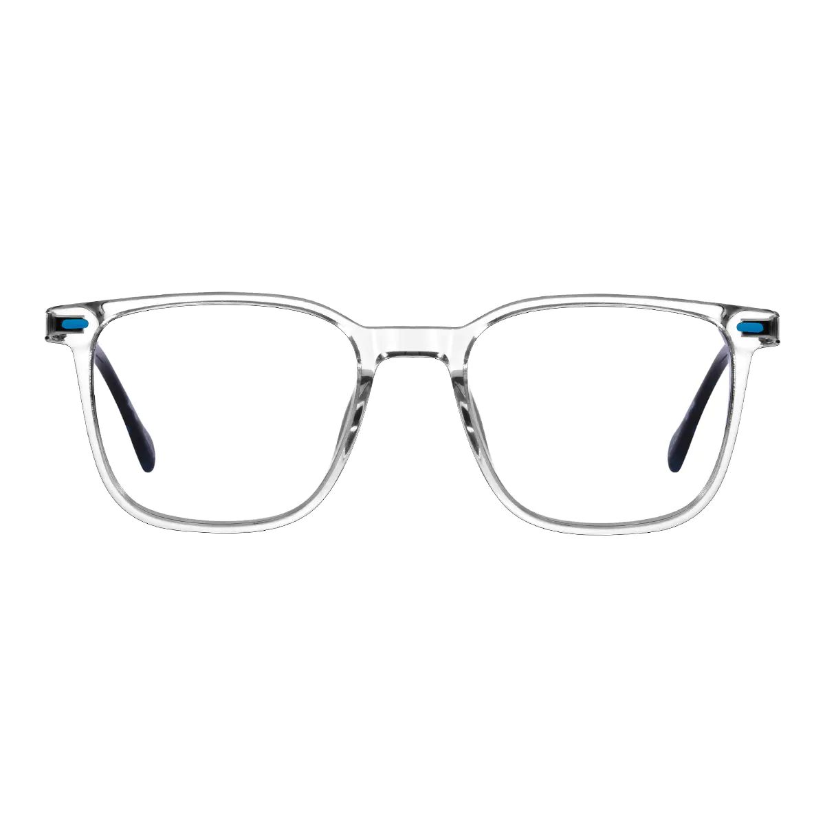 Square Transparent Gray Eyeglasses