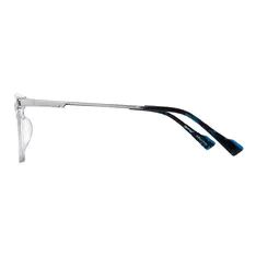 Square Transparent Gray Eyeglasses