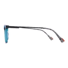 Square Transparent Green Eyeglasses