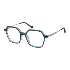 Square Dark Green Eyeglasses