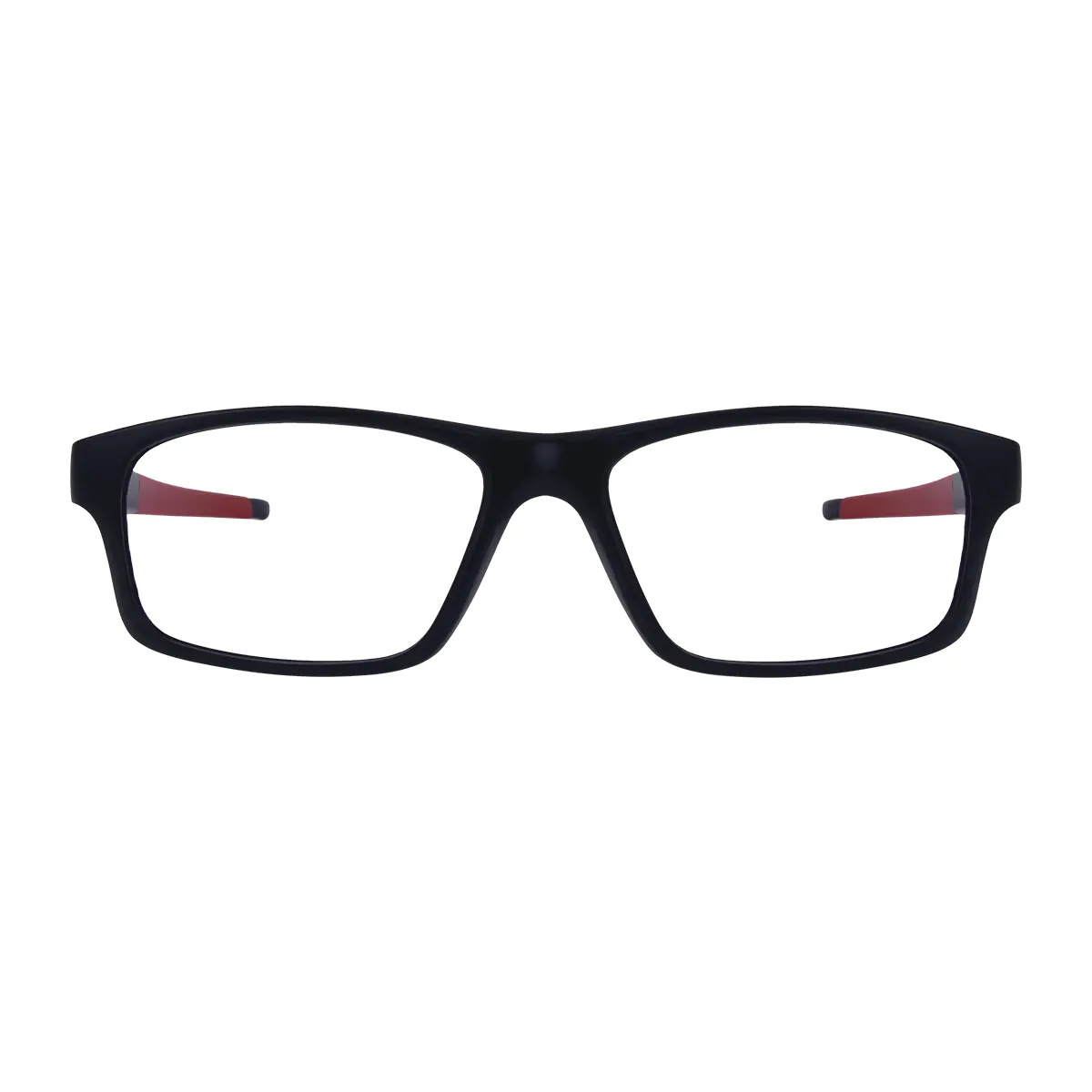 Rectangle Black/Red Sport Eyeglasses