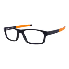 Rectangle Black/Orange Sport Eyeglasses