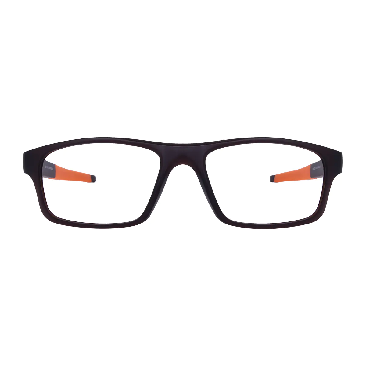 Rectangle Black/Orange Sport Eyeglasses