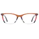 Cat-eye Brown/Clear Eyeglasses