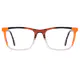 Rectangle Black/Orange Eyeglasses