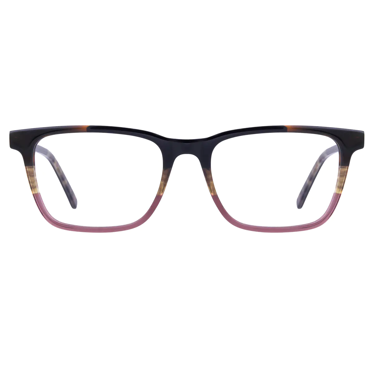 Rectangle Tortoiseshell/Purple Eyeglasses