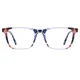 Rectangle Multicolor Eyeglasses