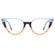 Cat-eye Tortoiseshell/Blue Eyeglasses