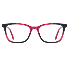 Rectangle Red/Black Eyeglasses