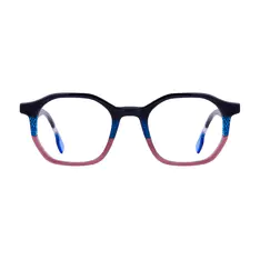 Square Black/Blue/Purple Eyeglasses