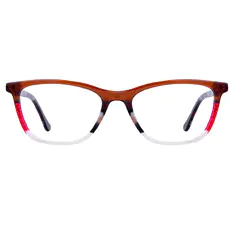 Rectangle Brown/Tortoiseshell/White Eyeglasses