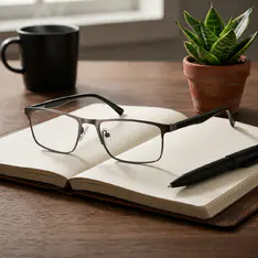Browline Gun Eyeglasses
