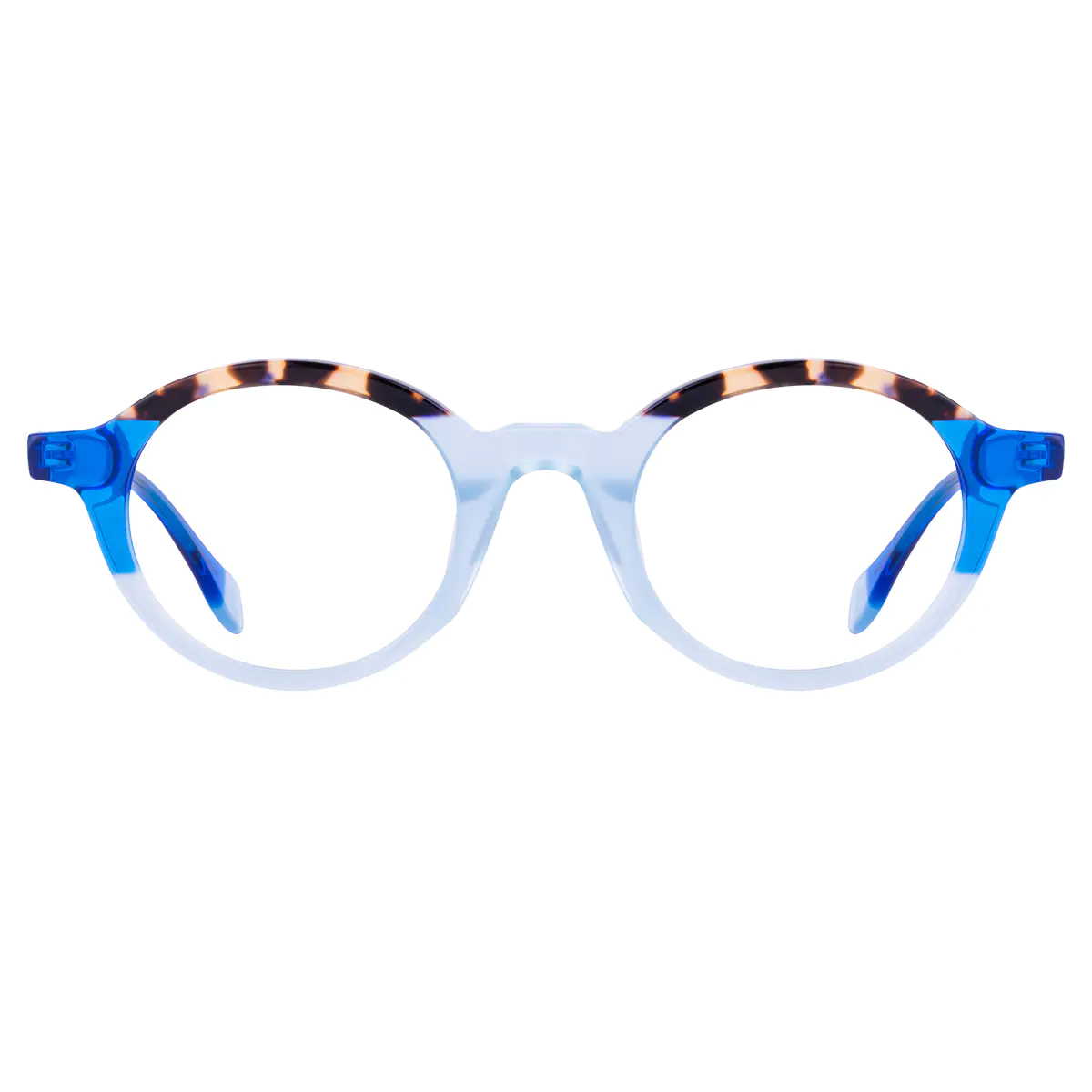 Round Tortoiseshell/Blue Eyeglasses