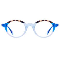 Round Tortoiseshell/Blue Eyeglasses