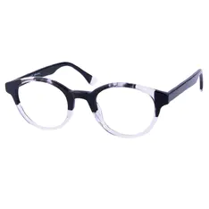 Oval Black/Clear Eyeglasses