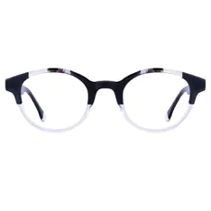 Oval Black/Clear Eyeglasses