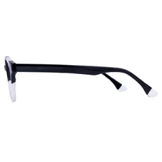 Oval Black/Clear Eyeglasses