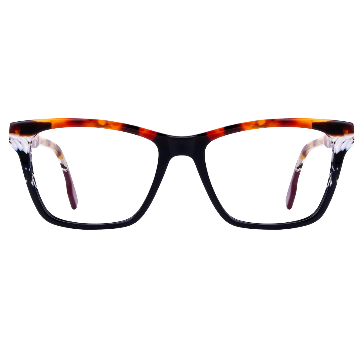 Square Tortoiseshell/Black Eyeglasses
