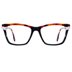 Square Tortoiseshell/Black Eyeglasses