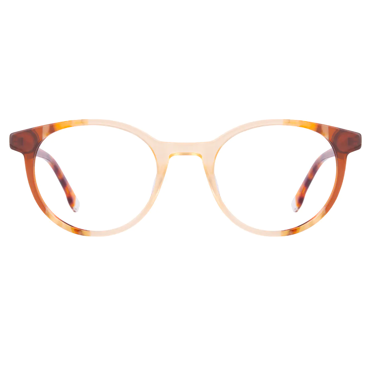Oval Yellow/Tortoiseshell Eyeglasses