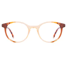 Oval Yellow/Tortoiseshell Eyeglasses