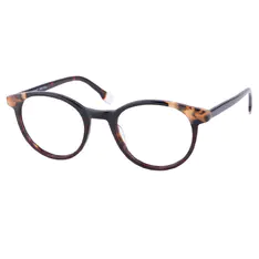 Round Black/Tortoiseshell Eyeglasses