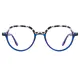 Round Blue Eyeglasses
