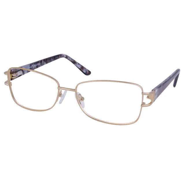 Rectangle Gold Eyeglasses