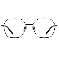 Geometric Brown Eyeglasses