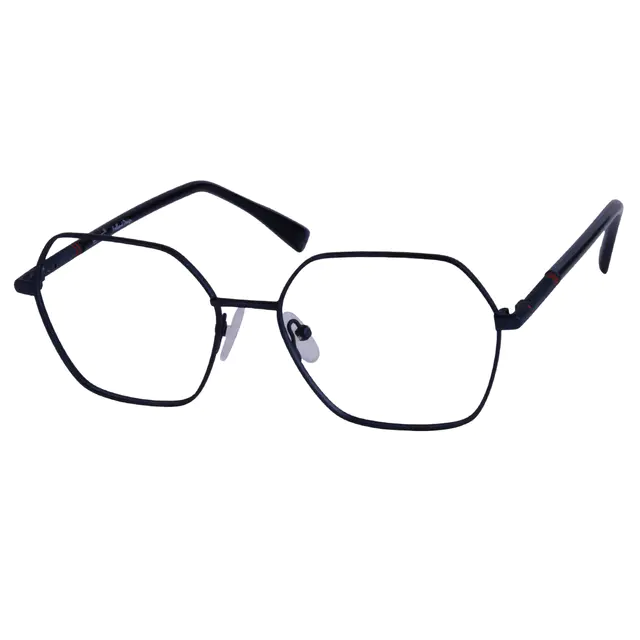 Geometric Blue Eyeglasses