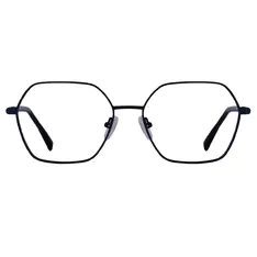 Geometric Blue Eyeglasses