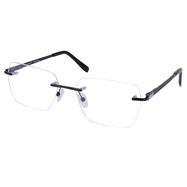 Square Black/Silver Eyeglasses