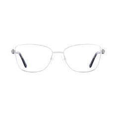 Square Silver Eyeglasses