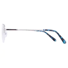 Square Silver Eyeglasses